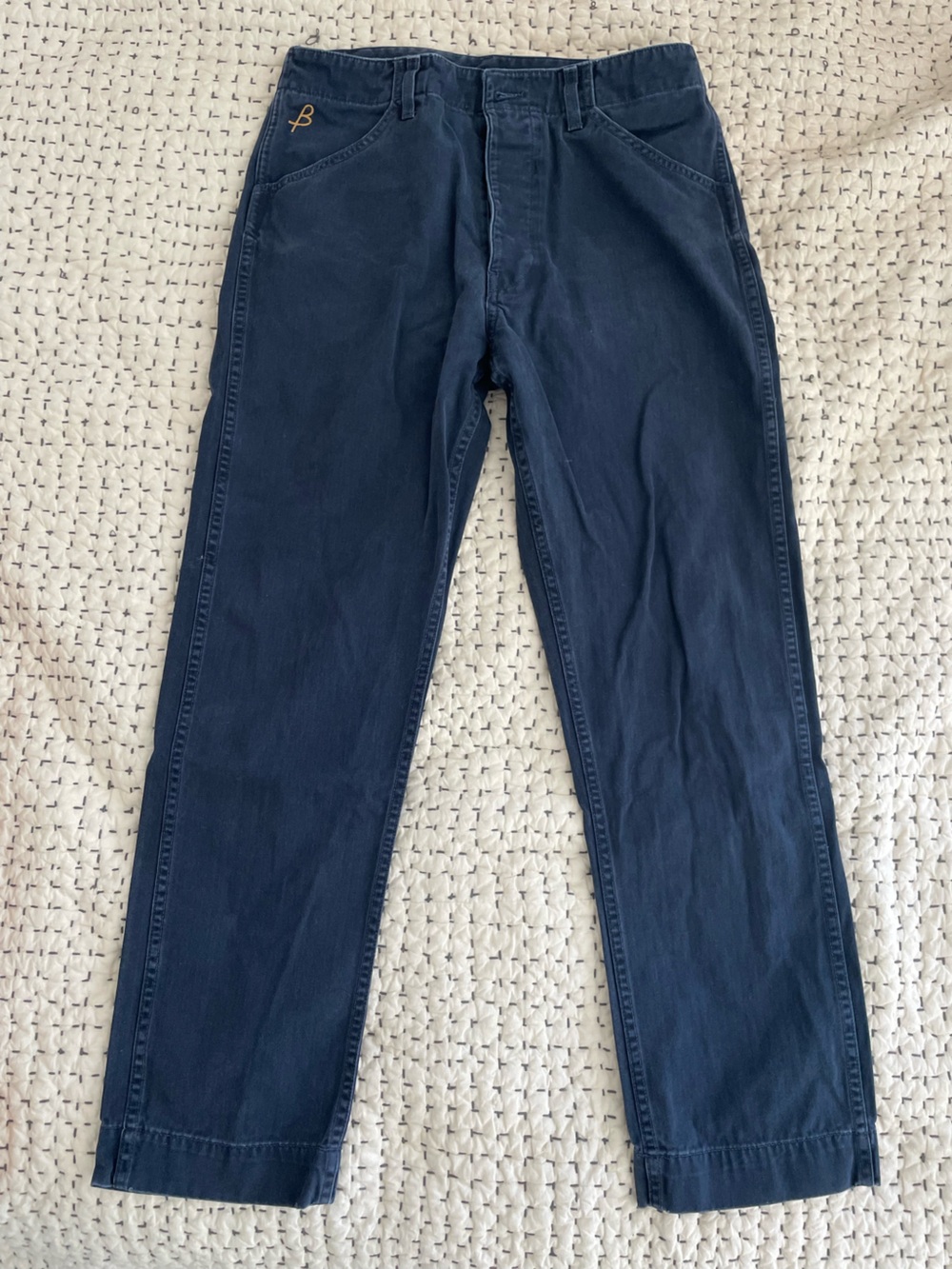 Birdwell Button-Fly Dark Blue/Navy Pants